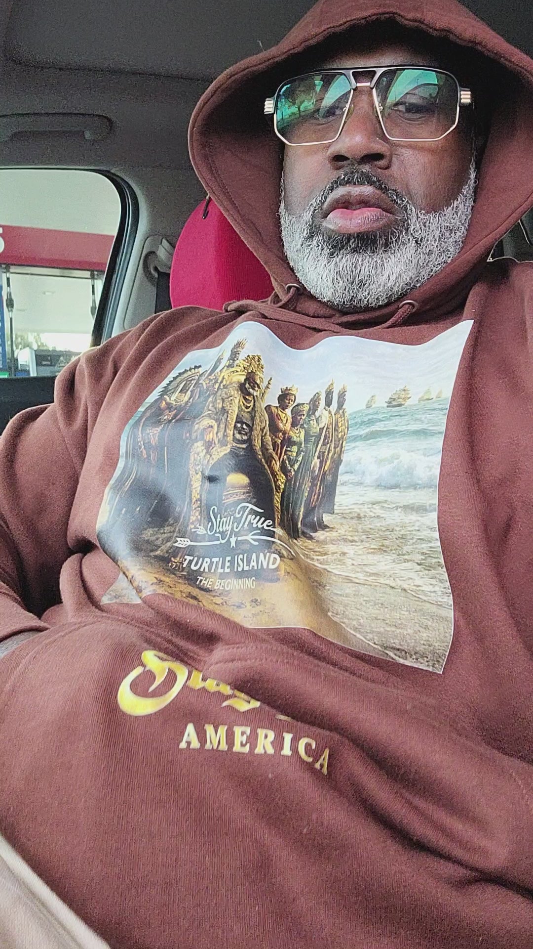 Stay-True, America graphic sweaters, and hoodies. Turtle Island, the beginning.