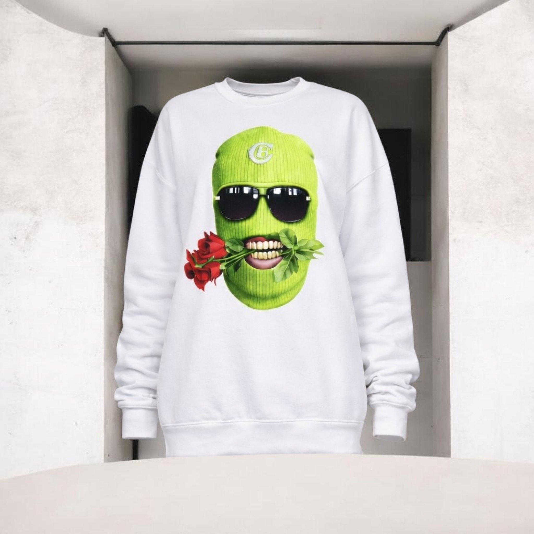 House of Fresh-2 Black Cartel ski mask with adjustable straps and breathable fabric, designed for outdoor winter activities.