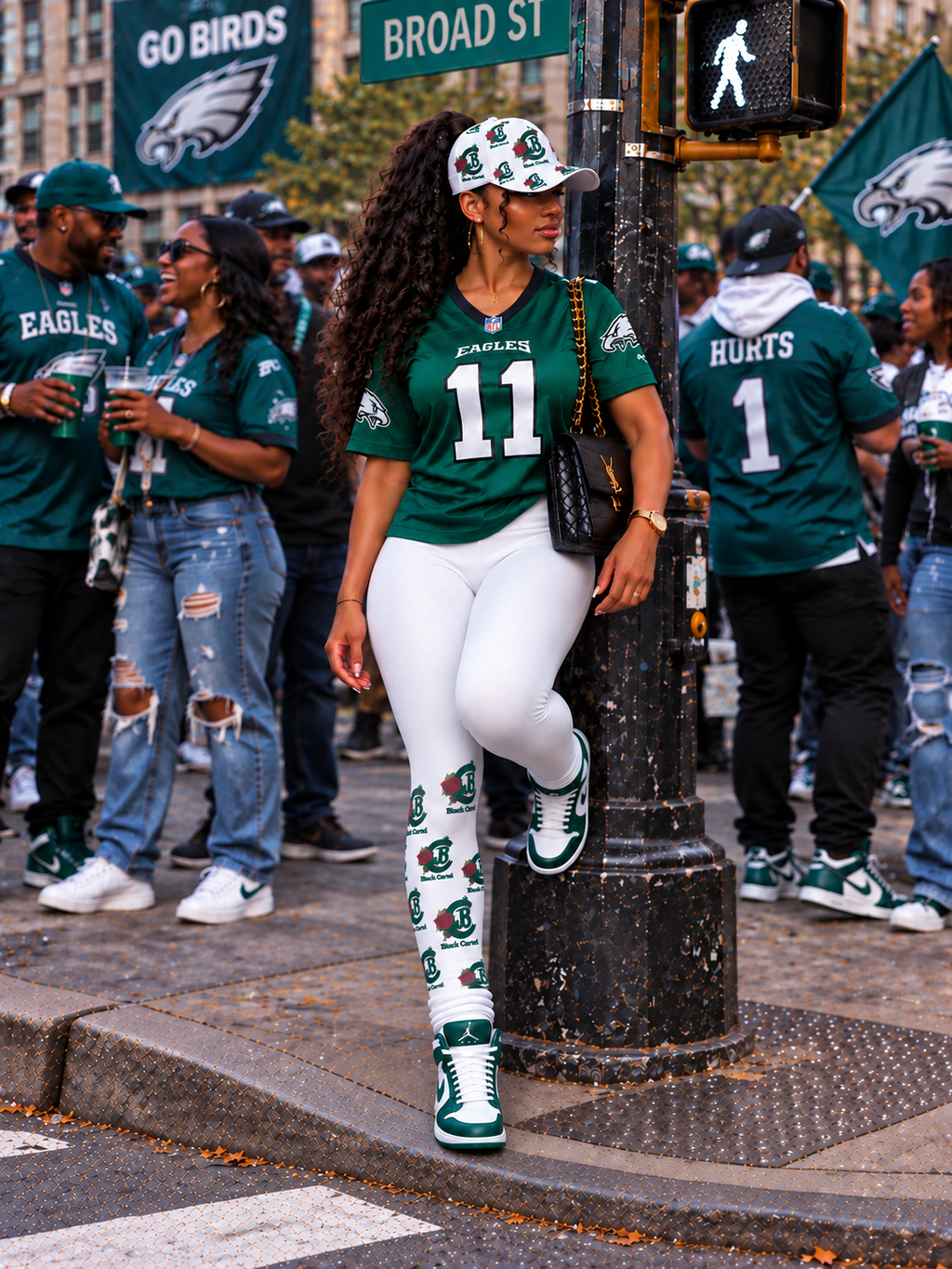 Women's black cartel leggings from House of Fresh-2, featuring a snug fit and stylish design, worn on a model.