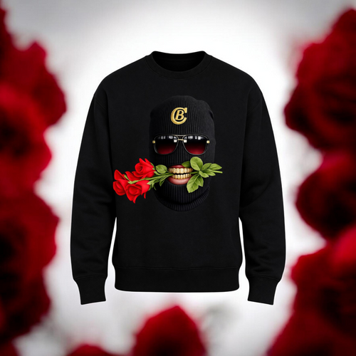 Black ski mask from House of Fresh-2's Cartel collection, featuring a sleek, snug fit and bold black color for winter warmth and style.