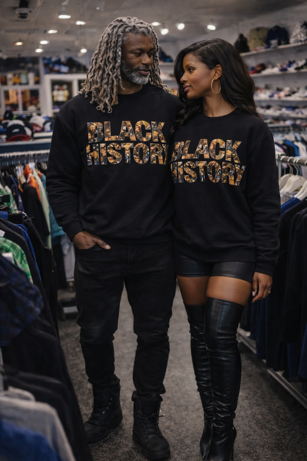 Black History graphic Sweatshirt (History in the word) - House of Fresh-2