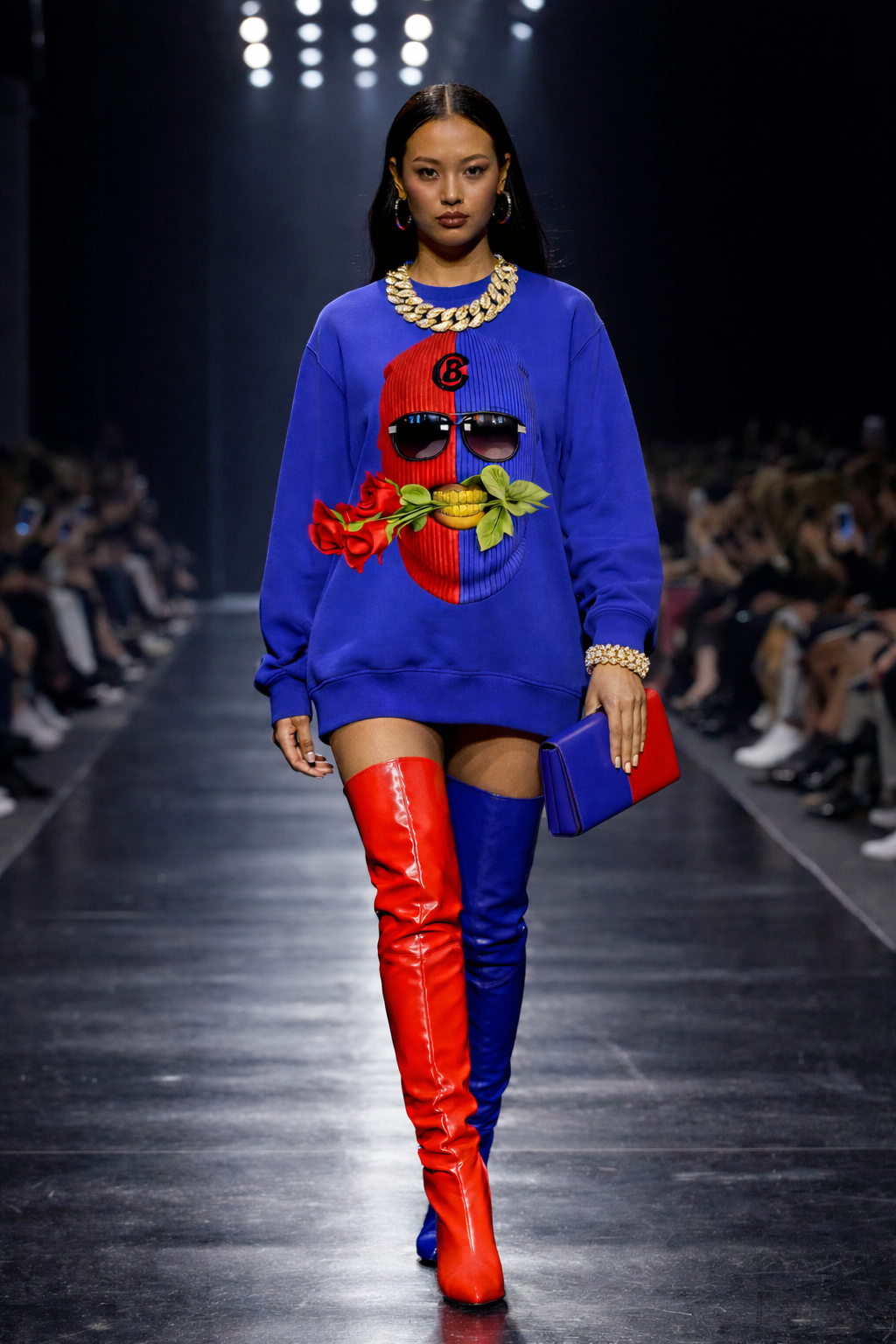 Black ski mask from House of Fresh-2's Cartel collection, featuring a sleek design and comfortable fit for streetwear style.