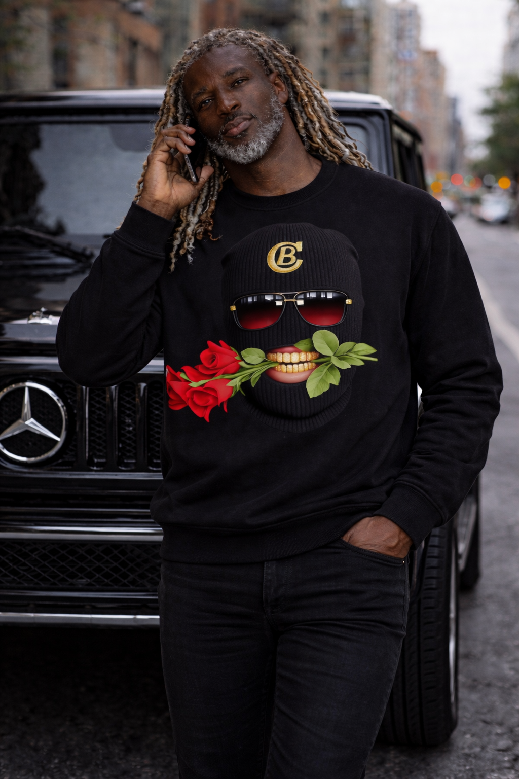 Black House of Fresh-2 ski mask with sleek design, covering the head and face, featuring eye and mouth openings.