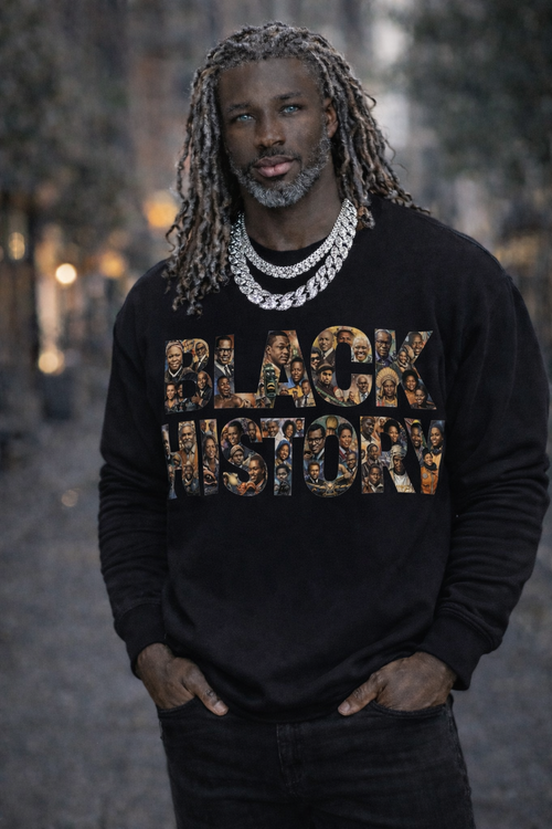 Black History graphic Sweatshirt (History in the word) - House of Fresh-2